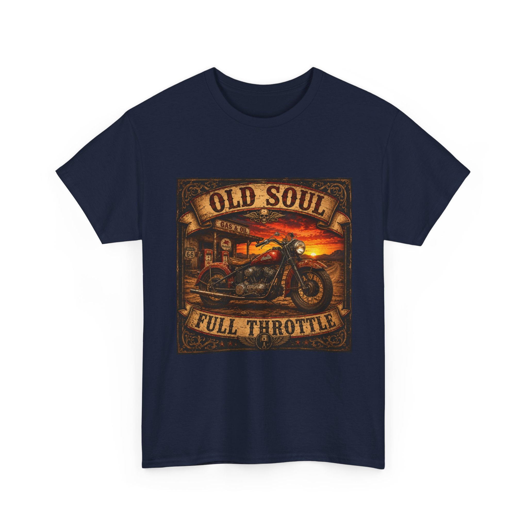 Old Soul Full Throttle Motorcycle T-Shirt