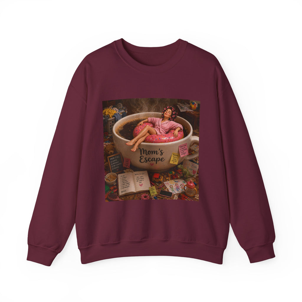 Moms Happy Place - Cup of coffee / heaven Unisex Heavy Blend™ Crewneck Sweatshirt