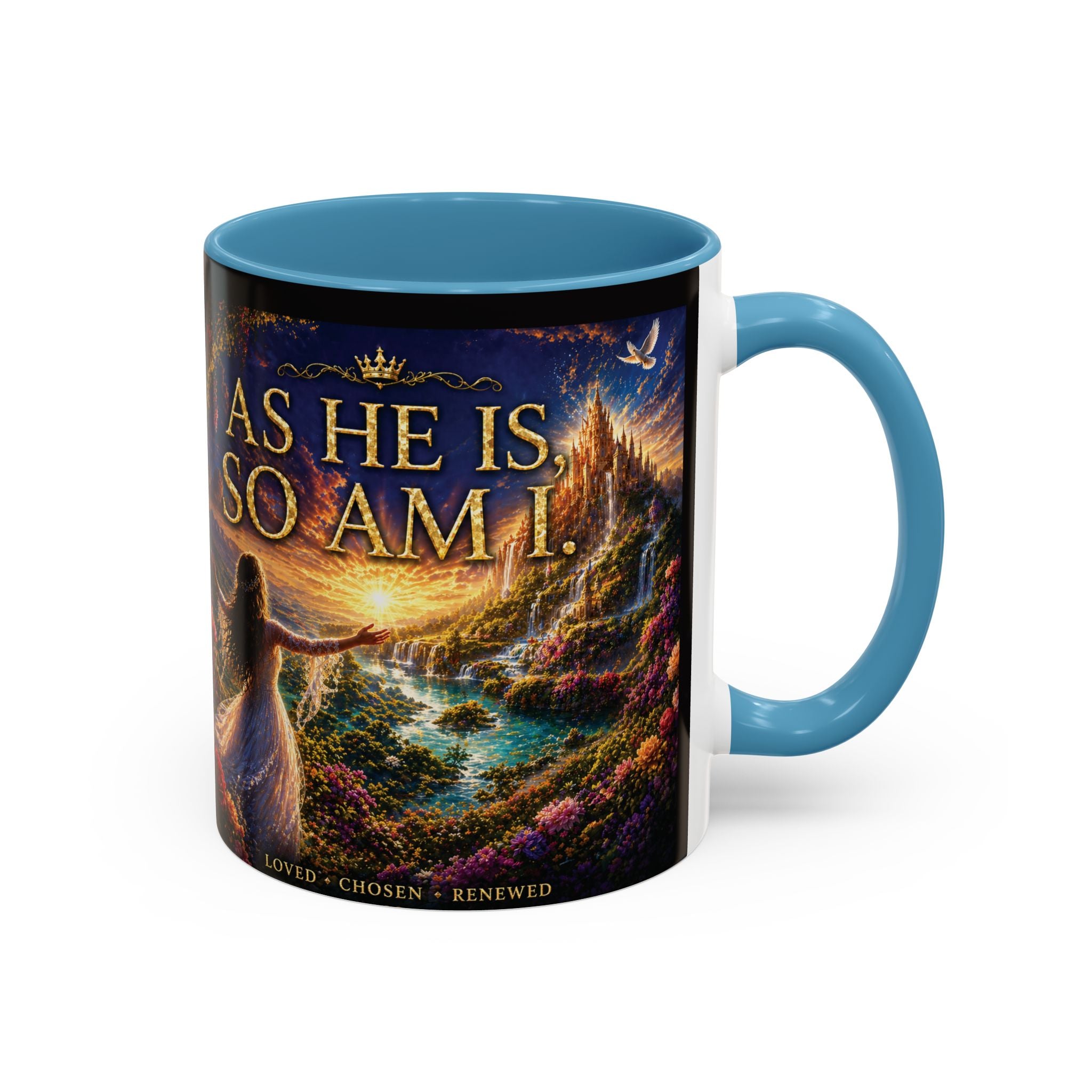 Christian Inspirational Coffee Mug — "As He Is, So Am I" Accent Mug (11/15oz)