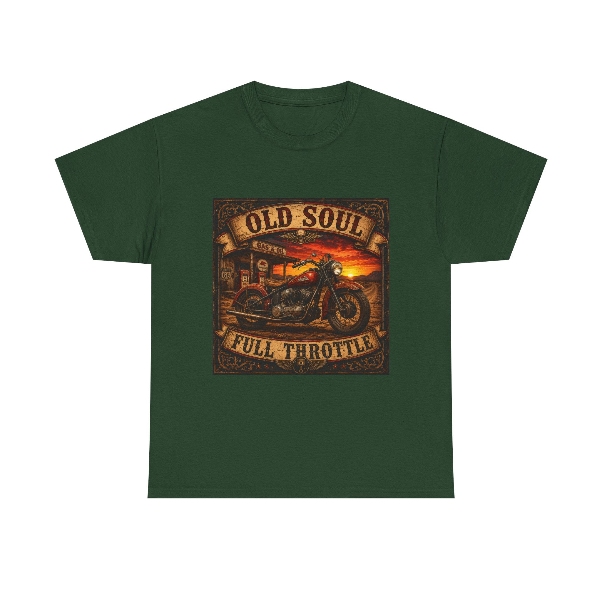 Old Soul Full Throttle Motorcycle T-Shirt