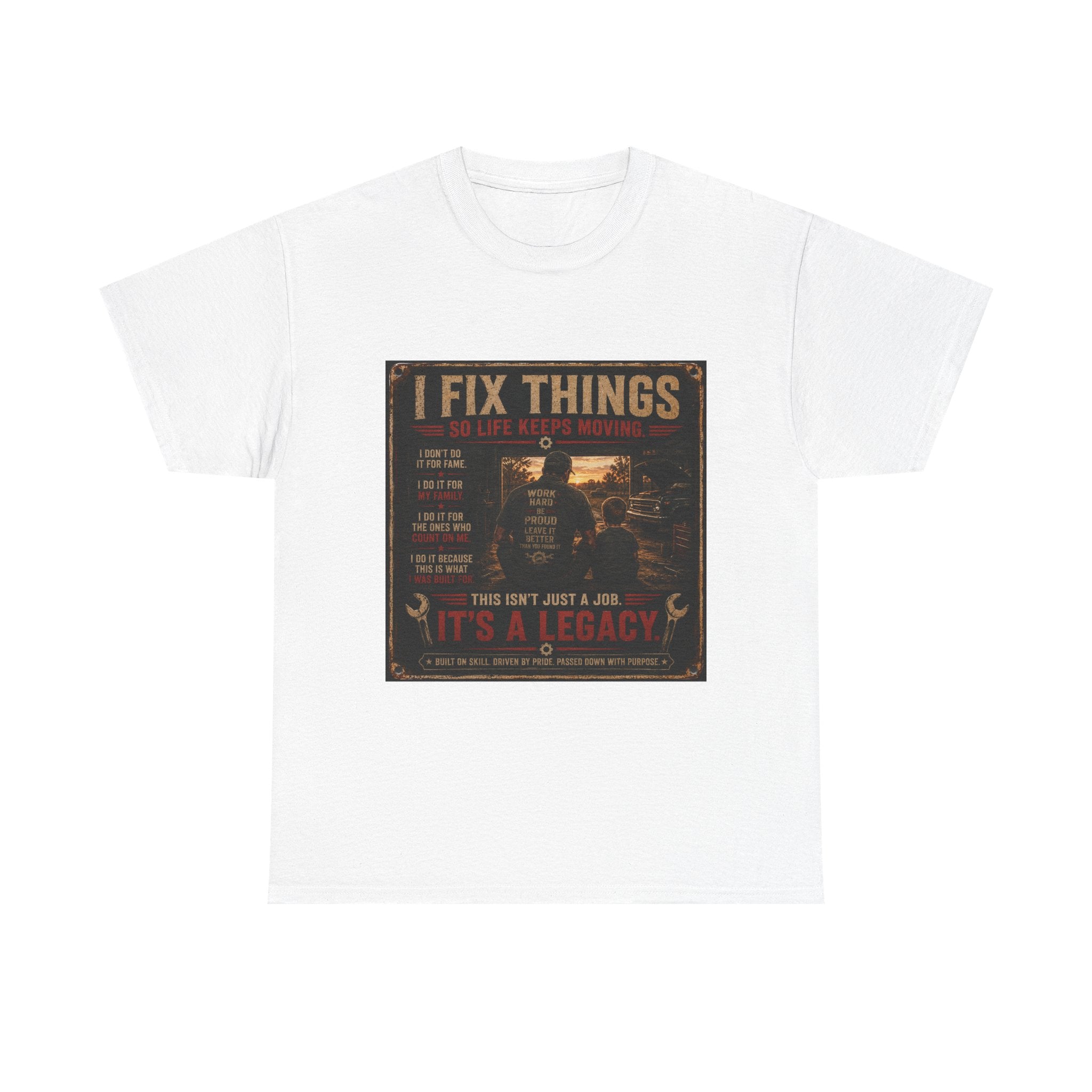 Mechanic 'I Fix Things' T‑Shirt — It's a Legacy Workwear Tee