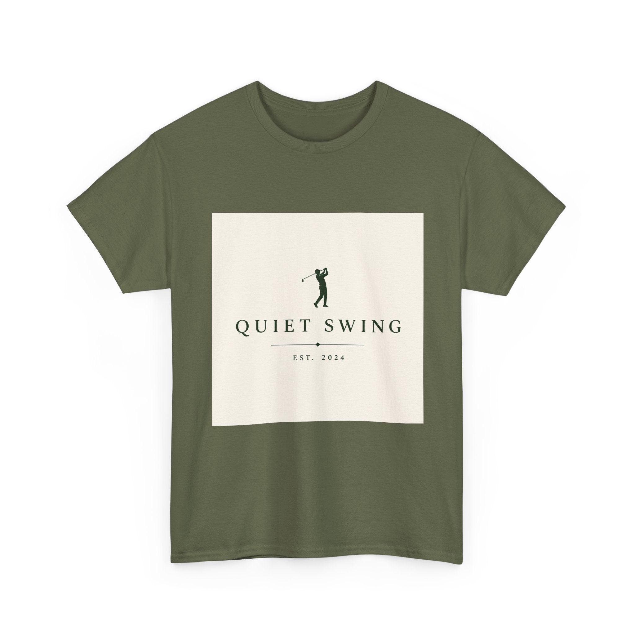 Golf T-Shirt — "Quiet Swing" Vintage Golfer Tee