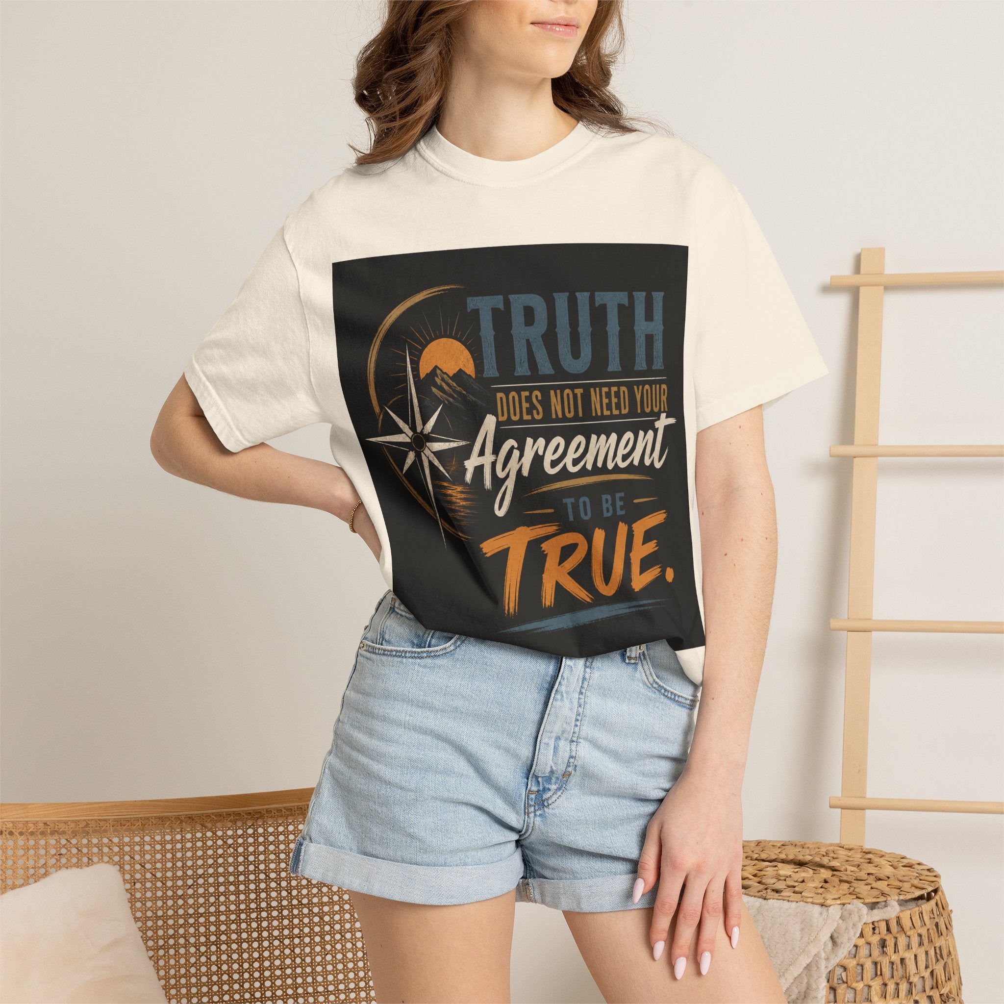 Truth Compass T-Shirt — “Truth Does Not Need Your Agreement to Be True” Graphic Tee