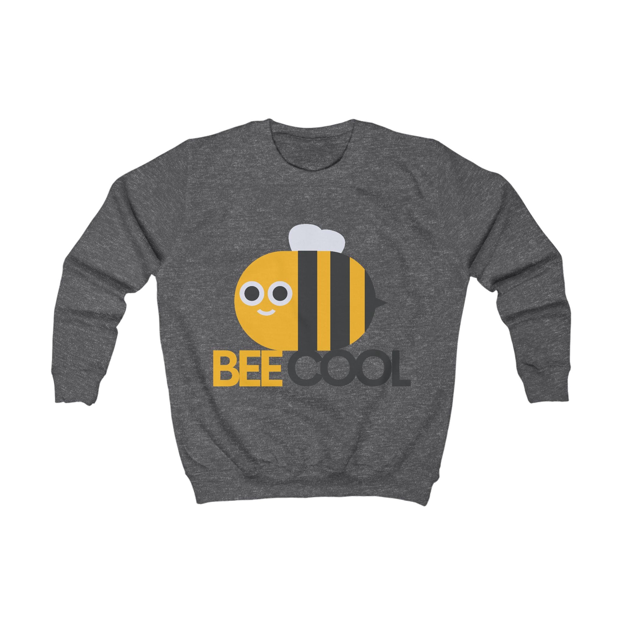 Kids Sweatshirt — 'Bee Cool' Cute Bumblebee Graphic Pullover for Children, Playful Spring/Easter Gift