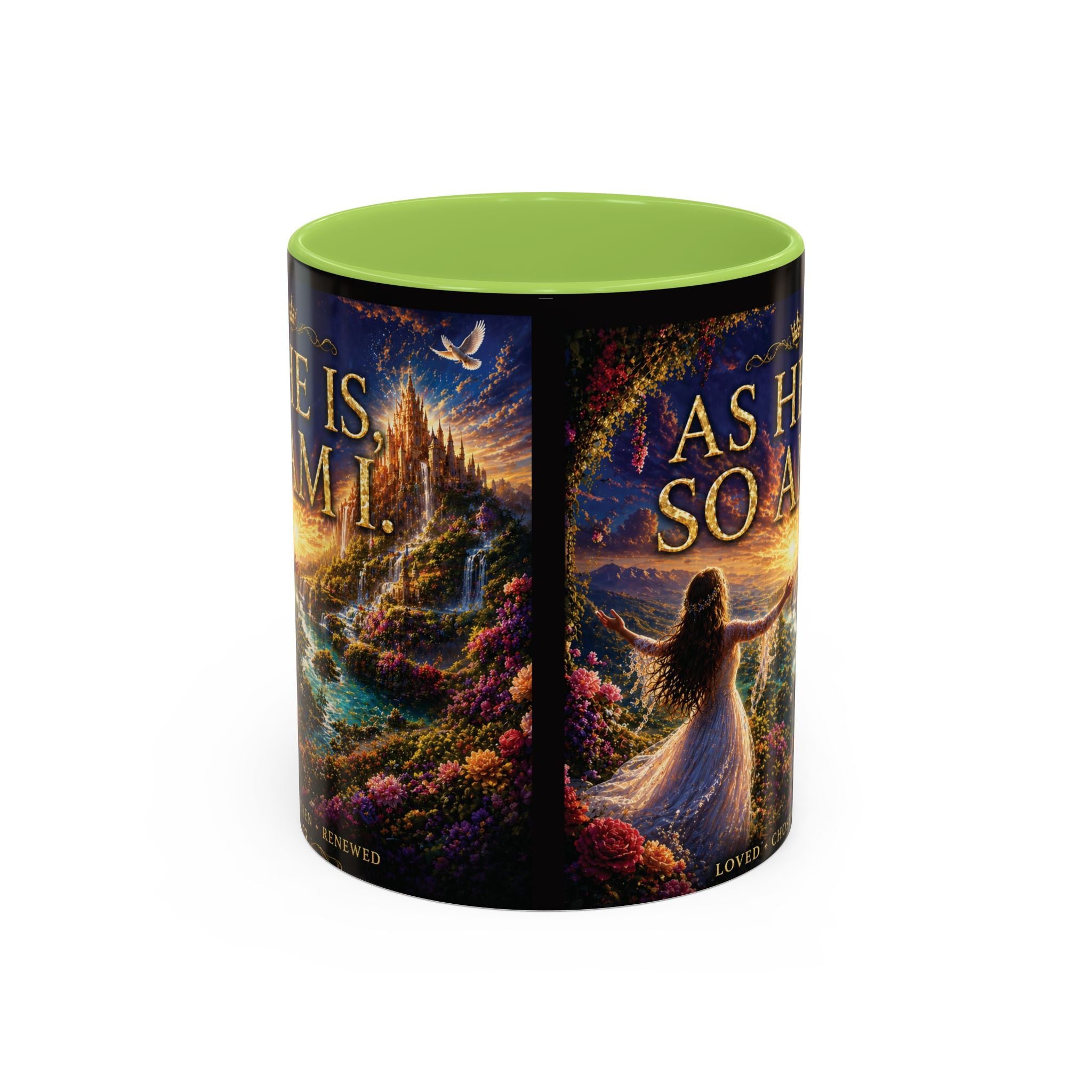 Christian Inspirational Coffee Mug — "As He Is, So Am I" Accent Mug (11/15oz)