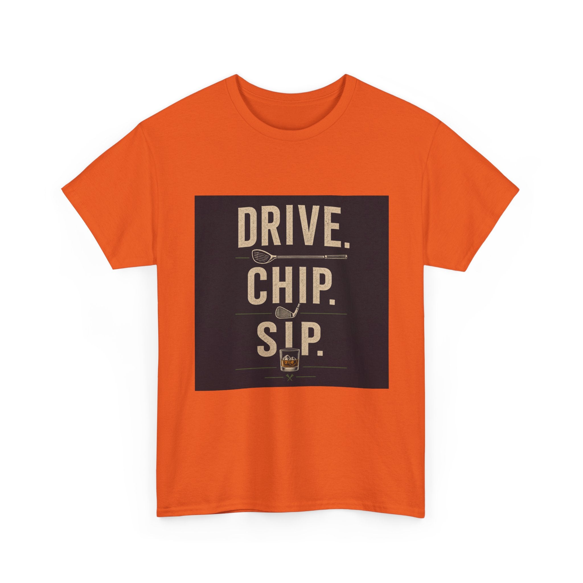 Drive. Chip. Sip. Golf Graphic Tee — Funny Golf Shirt for Players & Fans