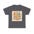 Free Hugs Tee — Retro 70s Floral Peace T-Shirt
