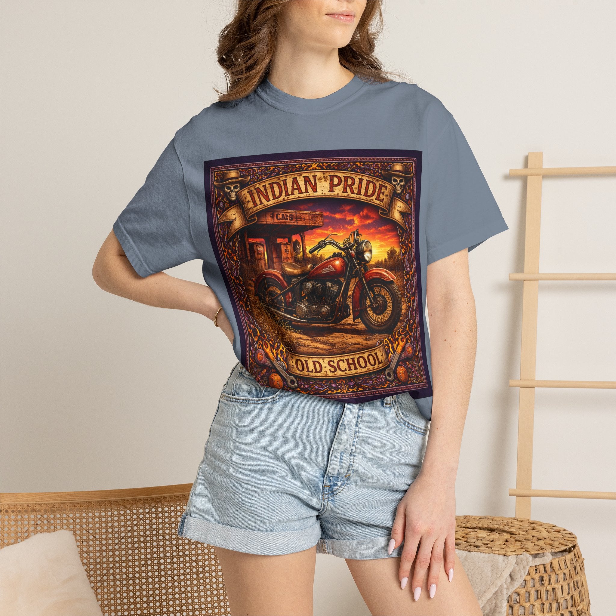 Indian Pride "Old School" Motorcycle T-Shirt