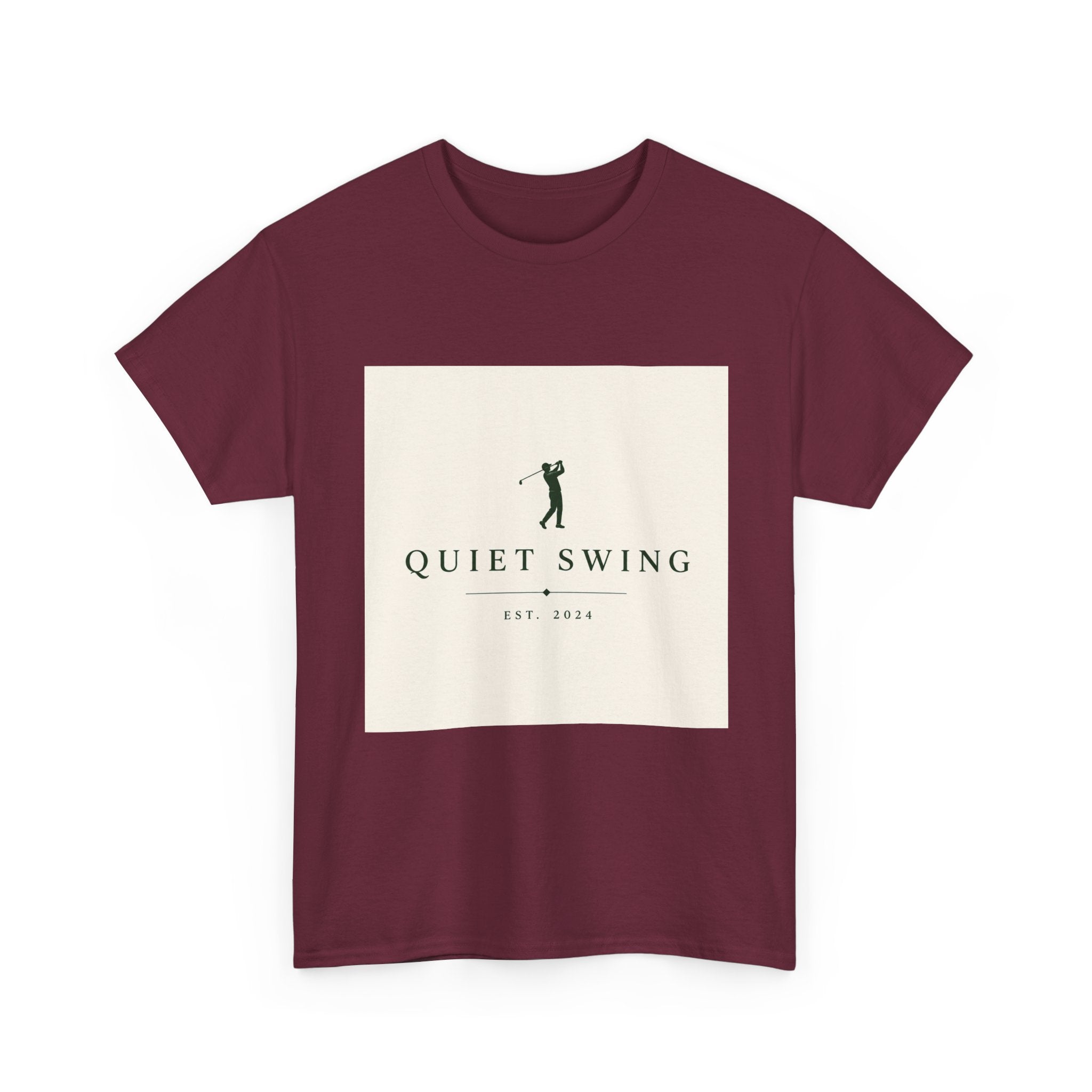 Golf T-Shirt — "Quiet Swing" Vintage Golfer Tee