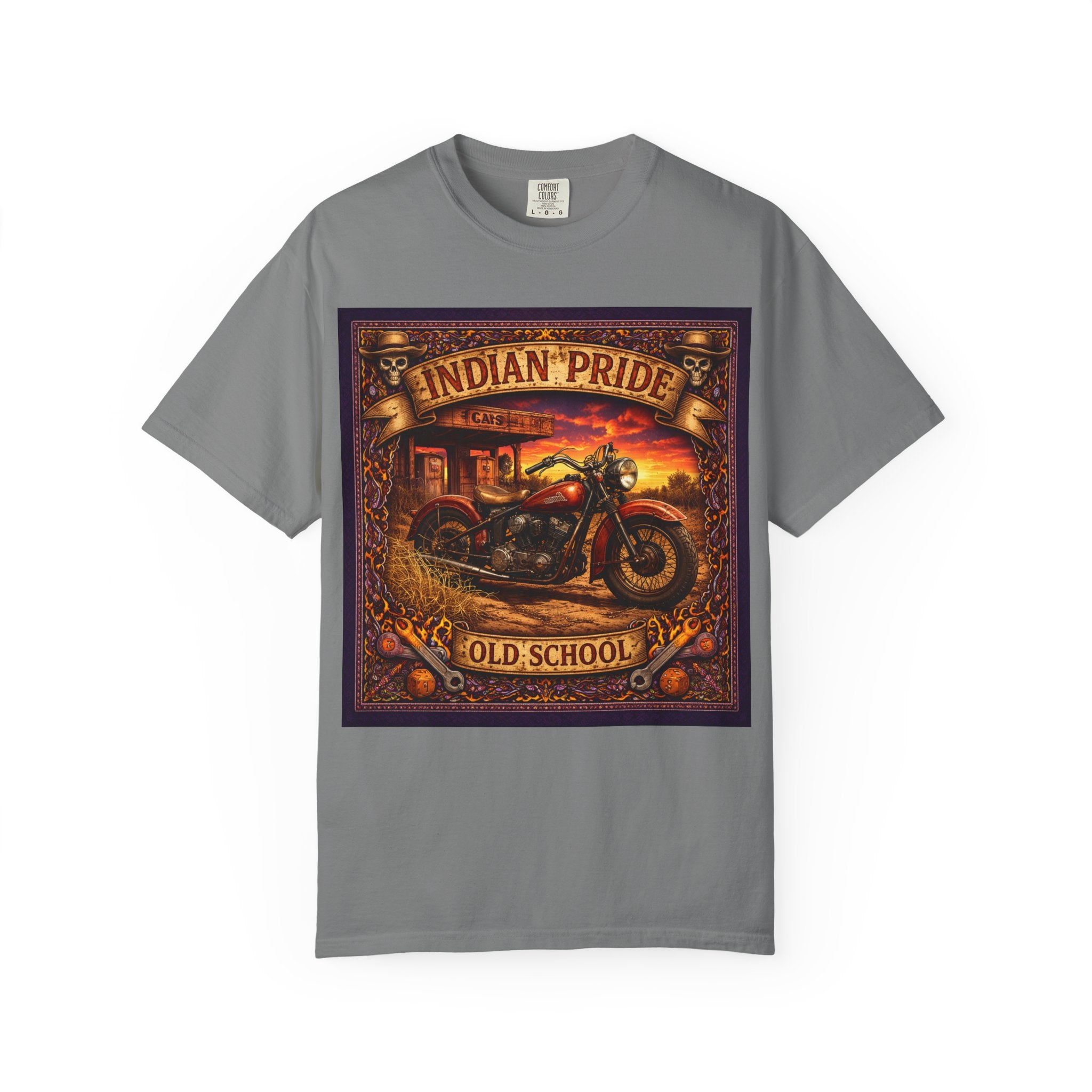 Indian Pride "Old School" Motorcycle T-Shirt