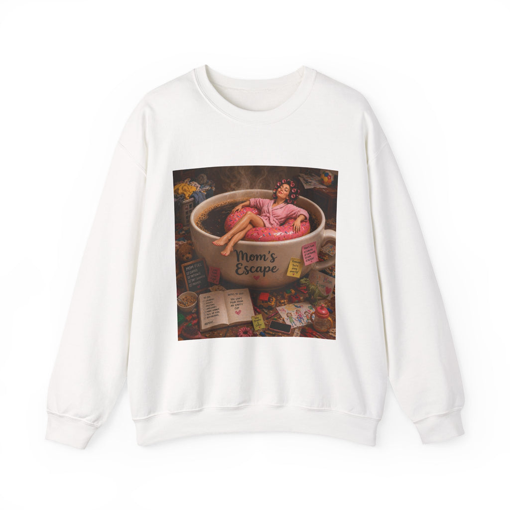 Moms Happy Place - Cup of coffee / heaven Unisex Heavy Blend™ Crewneck Sweatshirt