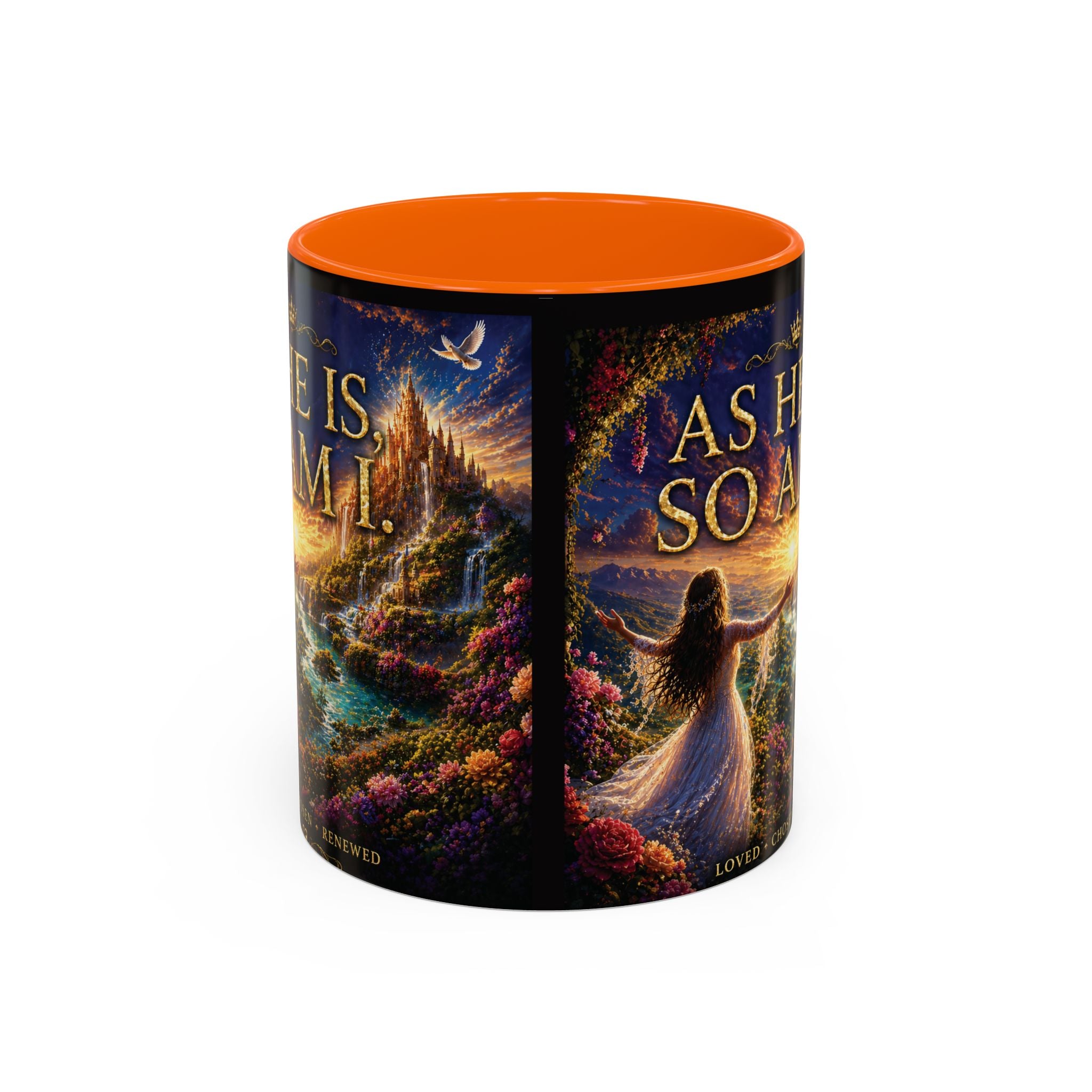Christian Inspirational Coffee Mug — "As He Is, So Am I" Accent Mug (11/15oz)