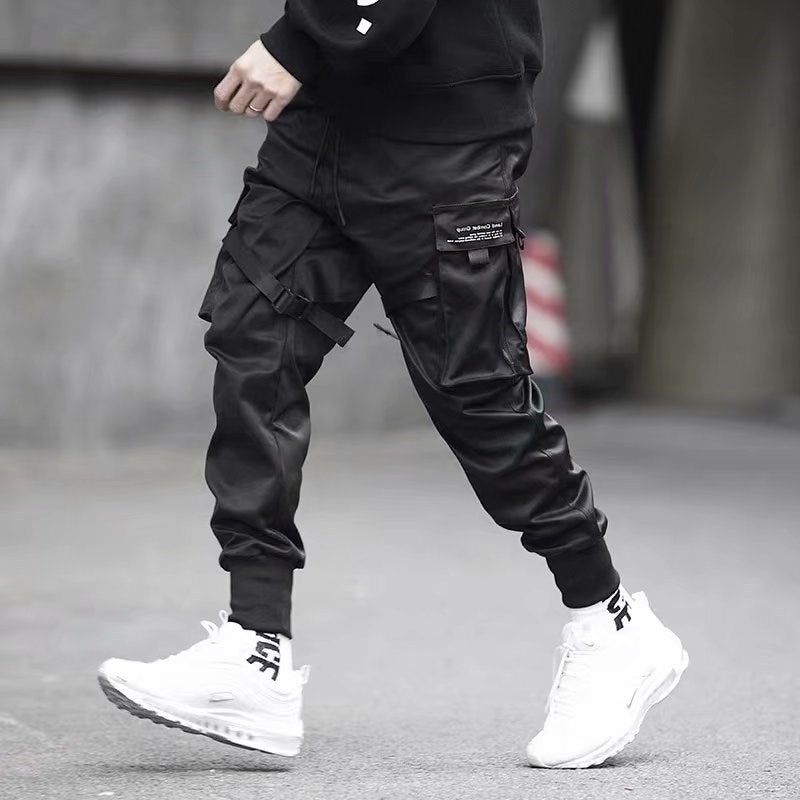 Men's Loose Cargo Pants with Multiple Pockets