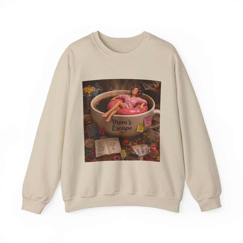 Moms Happy Place - Cup of coffee / heaven Unisex Heavy Blend™ Crewneck Sweatshirt