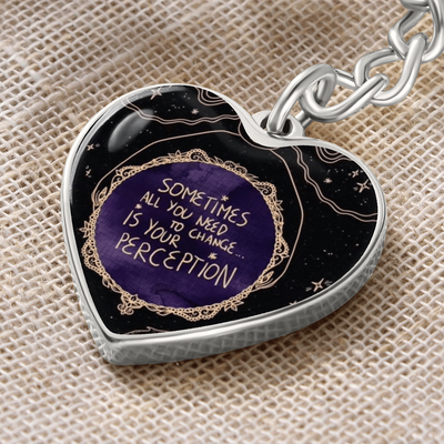 Change your perception Key chain