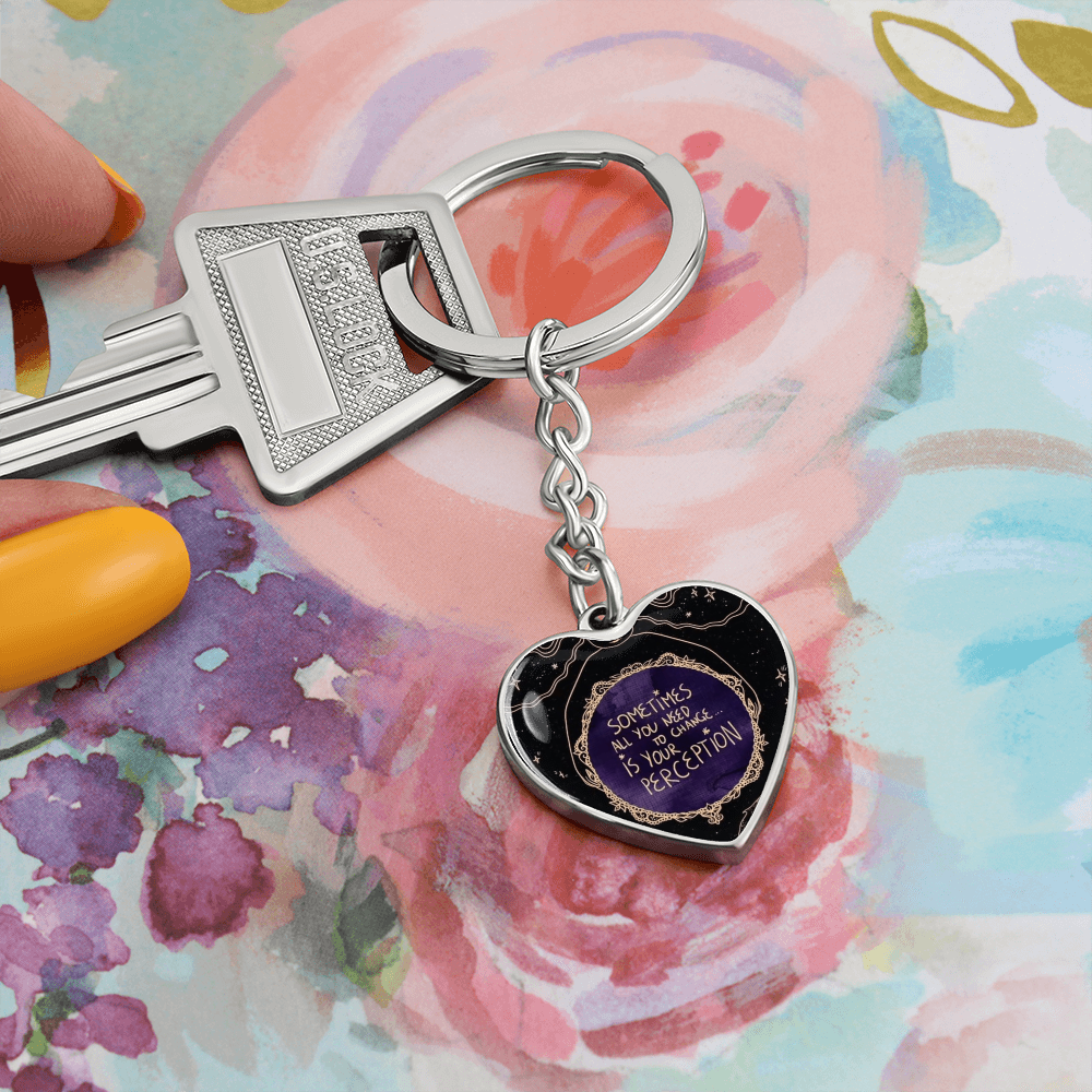Change your perception Key chain