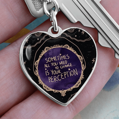 Change your perception Key chain
