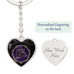 Change your perception Key chain