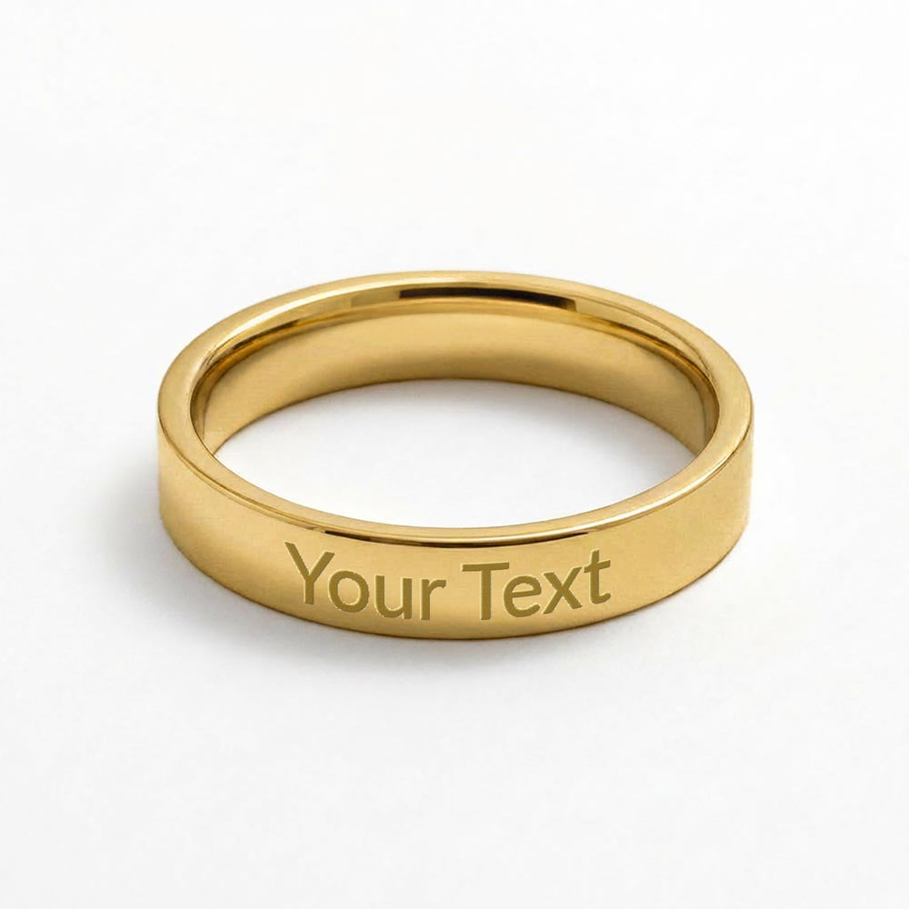 Precious treasure - An engraved Ring with your special message, gold and silver.