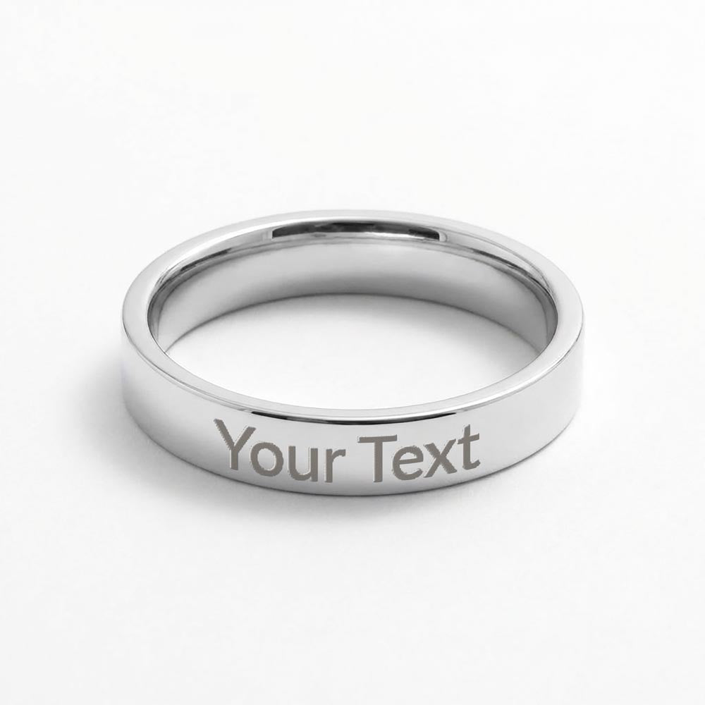 Precious treasure - An engraved Ring with your special message, gold and silver.