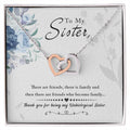 To My Sister - Interlocking Hearts Necklace Sliver and Gold