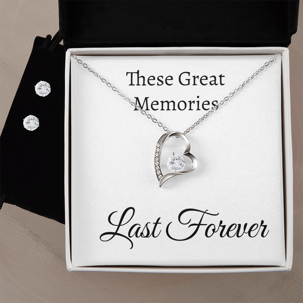 Forever Love Necklace and Earring Set