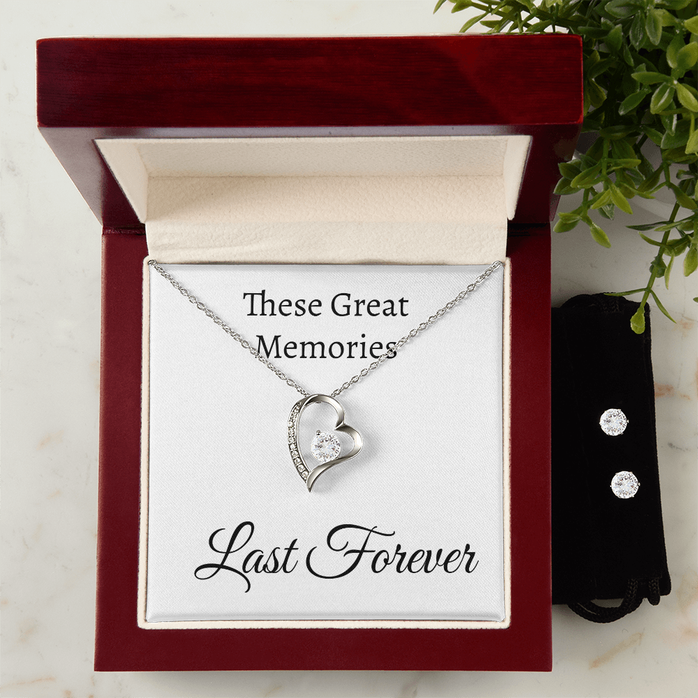 Forever Love Necklace and Earring Set