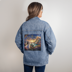 As He is, So Am I Womens oversized Jean Jacket