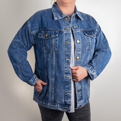 As He is, So Am I Womens oversized Jean Jacket
