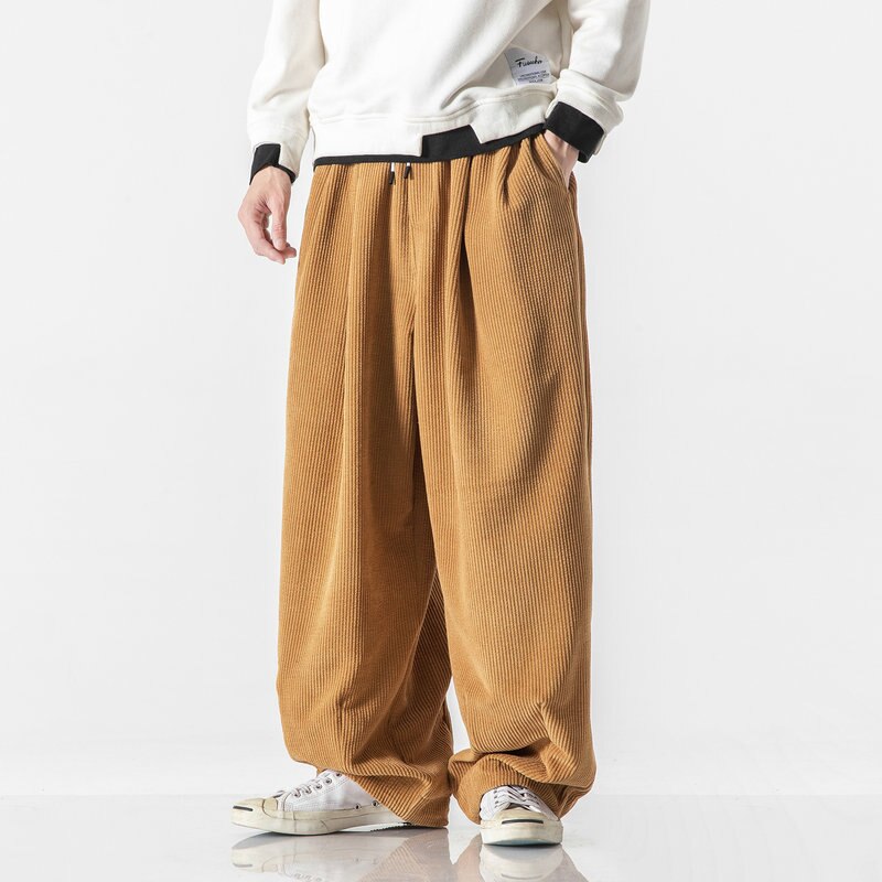 Plus Size Loose Corduroy Harem Casual Pants