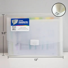 Expanding File Letter Size Translucent Poly 13-Pocket